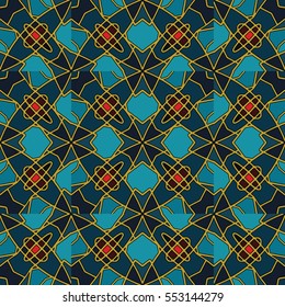 The endless texture.Vector ornaments. Abstract geometric illustration. Pattern for website, corporate style, party invitation, wallpaper.