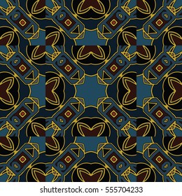 The endless texture.Vector ornaments. Abstract geometric illustration. Pattern for website, corporate style, party invitation, wallpaper.