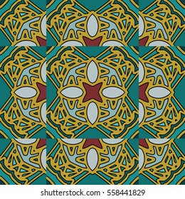 The endless texture.Vector ornaments. Abstract geometric illustration. Pattern for website, corporate style, party invitation, wallpaper.