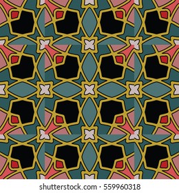 The endless texture.Vector ornaments. Abstract geometric illustration. Pattern for website, corporate style, party invitation, wallpaper.