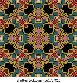The endless texture.Vector ornaments. Abstract geometric illustration. Pattern for website, corporate style, party invitation, wallpaper.