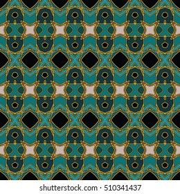 The endless texture.Vector ornaments. Abstract illustration. Geometric pattern for box of perfume, nail design, headdress, scarf, shawl, gloves, bag, tie, belt, wallet, key chain.