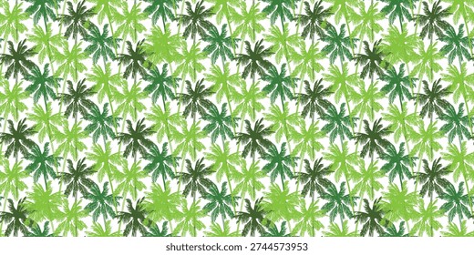Endless Tropical pattern with palm trees. Vector illustration of coconut tree texture. Hawaiian florals summer background for summer beach shirts. sublimated shirts. Hawaiian shirt pattern texture. eps003