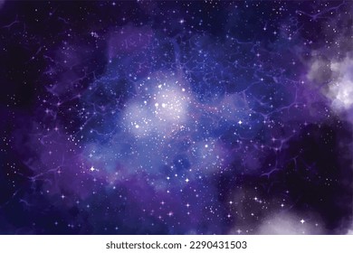 	
Endless universe with stars and galaxy background