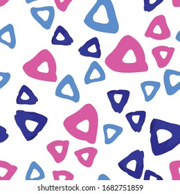 Papel de pantalla de la moda vectorial sin fin. Fondo de papel aleatorio para Flannel. Impresión dispersa Multicolor. Patrón de retención de vectores sin inconvenientes. Impresión de vectores de elementos azules.