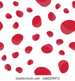 Endless Vector red Love spot Pattern. Baby Repetition Wallpaper for Website. Indian Repetitive print. Seamless Vector Cartoon Texture. Stains Vector for Cover Print.