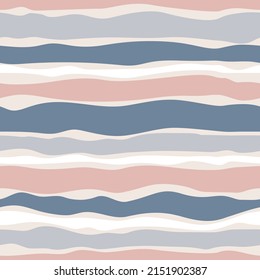 Endless vector striped pattern in pastel colors. Ornament for textiles, packaging, paper. Seamless Repeat Pattern.