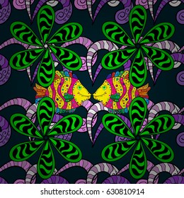 Endless vector texture for romantic design, decoration, greeting cards, posters, wrapping, for textile print and fabric. Floral seamless pattern with bright summer flowers in colors.