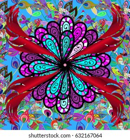 Endless vector texture for romantic design, decoration, greeting cards, posters, wrapping, for textile print and fabric. Floral seamless pattern with bright summer flowers in colors.