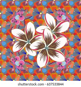Endless vector texture for romantic design, decoration, greeting cards, posters, invitations, advertisement, for textile print and fabric. Floral seamless pattern with bright summer flowers.