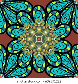 Endless vector texture for romantic design, decoration, greeting cards, posters, wrapping, for textile print and fabric. Floral seamless pattern with bright summer flowers in blue colors.