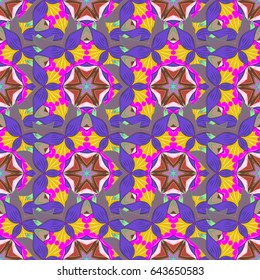 Endless vector texture for romantic design, decoration, greeting cards, posters, wrapping, for textile print and fabric. Floral seamless pattern with bright summer flowers in blue colors.