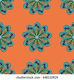 Endless vector texture for romantic design, decoration, greeting cards, posters, wrapping, for textile print and fabric. Floral seamless pattern with bright summer flowers in colors.