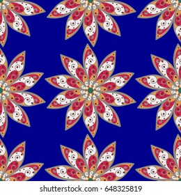 Endless vector texture for romantic design, decoration, greeting cards, posters, wrapping, for textile print and fabric. Floral seamless pattern with bright summer flowers in colors.