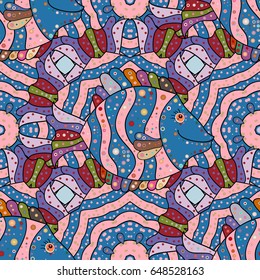 Endless vector texture for romantic design, decoration, greeting cards, posters, wrapping, for textile print and fabric. Floral seamless pattern with bright summer flowers in blue colors.