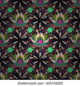 Endless vector texture for romantic design, decoration, greeting cards, posters, wrapping, for textile print and fabric. Floral seamless pattern with bright summer flowers in colors.
