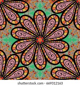 Endless vector texture for romantic design, decoration, greeting cards, posters, wrapping, for textile print and fabric. Floral seamless pattern with bright summer flowers in blue colors.