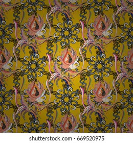 Endless vector texture for romantic design, decoration, greeting cards, posters, wrapping, for textile print and fabric. Floral seamless pattern with bright summer flowers in colors.