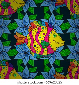 Endless vector texture for romantic design, decoration, greeting cards, posters, wrapping, for textile print and fabric. Floral seamless pattern with bright summer flowers in colors.