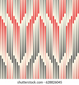 Endless Vertical Black and White Stripe Pattern. Abstract Geometric Ornament