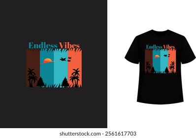 ENDLESS VIBES VINTAGE T SHIRT DESIGN