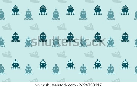 An endless voyage depicted in a geometric pattern of maritime vessels