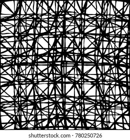 Endless watercolor texture vector. Indigo tie dye seamless pattern. Natural tiles. Japan cotton background. Batik bed vector texture. China hand dyeing white cotton background. Hippie fabric with grid