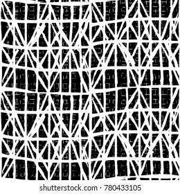 Endless watercolor texture vector. Indigo tie dye seamless pattern. Natural tiles. Japan cotton background. Batik bed vector texture. China hand dyeing white cotton background. Hippie fabric with grid