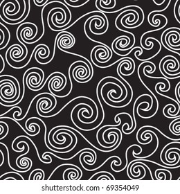 Endless waves negative seamless pattern