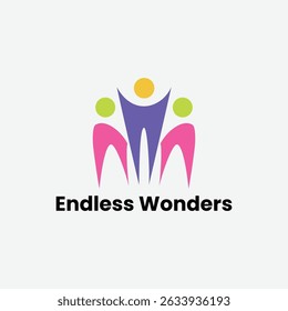 Endless Wonders People Collaboration Logo Design
