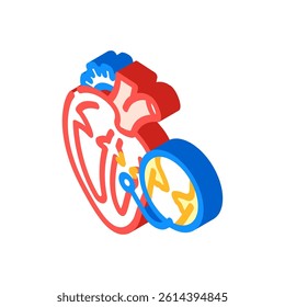 endocarditis cardiology disease isometric icon vector. endocarditis cardiology disease sign. isolated symbol illustration