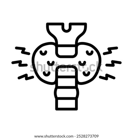 Endocrine Disorders icon line vector illustration