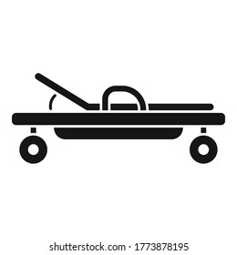 Endocrinologist cart bed icon. Simple illustration of endocrinologist cart bed vector icon for web design isolated on white background