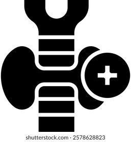 Endocrinology Care Icon Glyph Vector Illustration