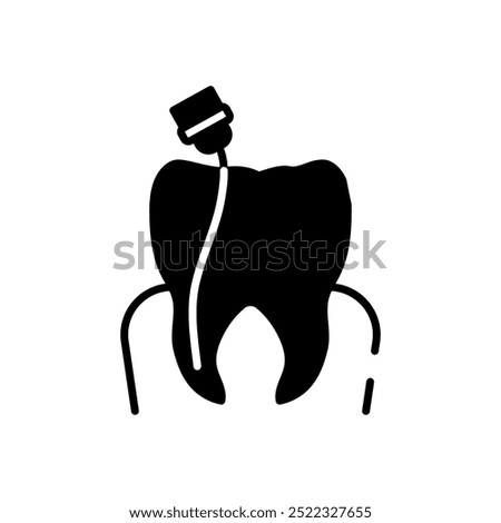 Endodontics Glyph Icon, Vector illustration