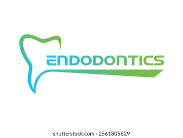 endodontics logo, dental root canal treatment logo.