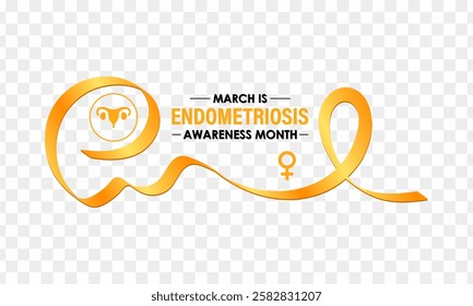 Endometriosis Awareness Month is observed every year in March to raise awareness about endometriosis, a chronic and often painful condition. Chronic pelvic pain, painful periods. Vector illustration.