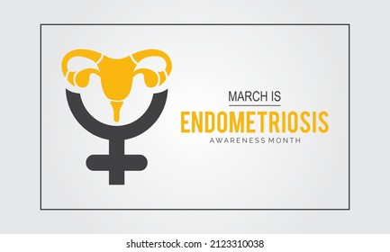 Endometriosis awareness month. vector template design for banner, card, poster, background.