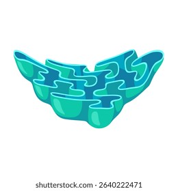Endoplasmic reticulum, ER diagram vector illustration.