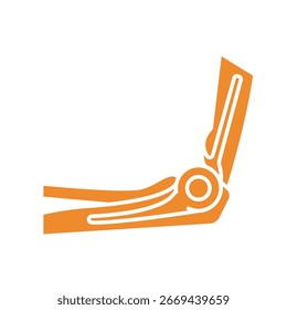 endoprosthesis elbow color flat icon for digital and print projects.  Minimal clean icons for apps and websites. Modern simple icons for UI UX and branding