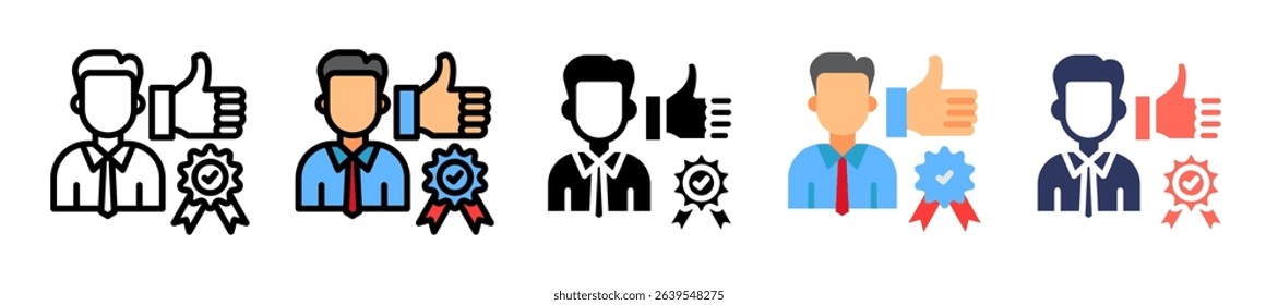 Endorse Icon Multiple Vector Illustration