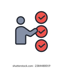 endorse icon. vector.Editable stroke.linear style sign for use web design,logo.Symbol illustration.