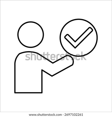 endorse icons. simple line vector