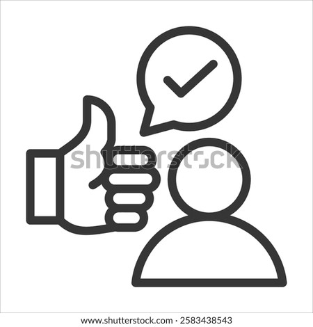 Endorse Outline Icon Vector Illustration