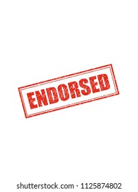 Endorsed red stamp