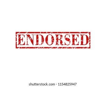 Endorsed red stamp