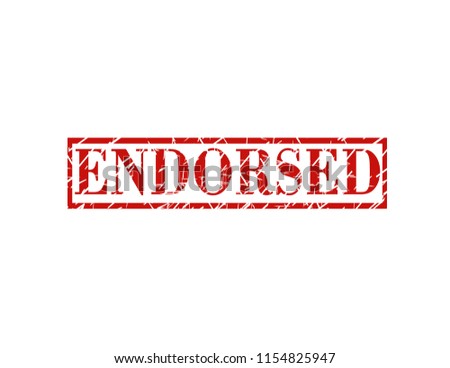 Endorsed red stamp