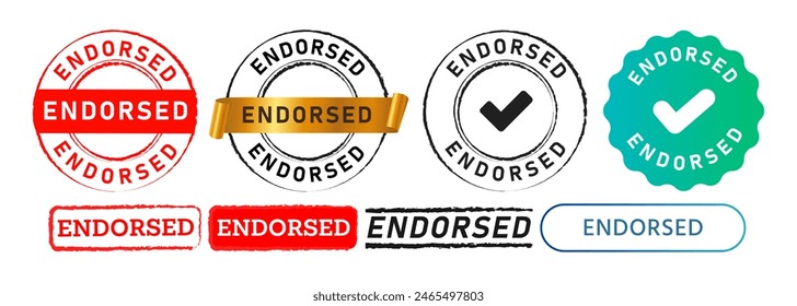 endorsed rubber stamp label sticker sign for business endorsement product commerce