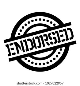 Endorsed stamp. Typographic label, stamp or logo