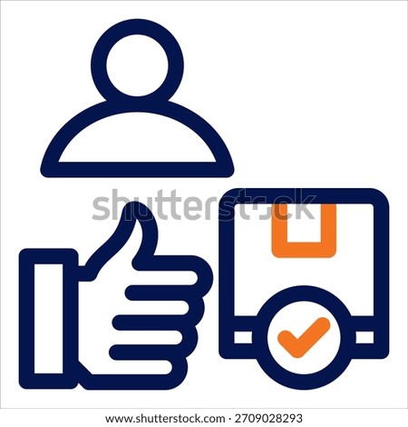 Endorsement Duotone Icon. Simple Vector Illustration on White Background
